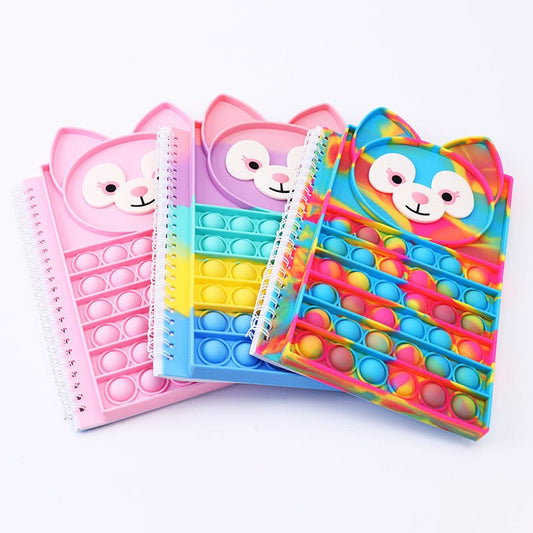 Fox Fidget Notebooks Bubble Pop Toy Popper Note Book - Shipping In Style