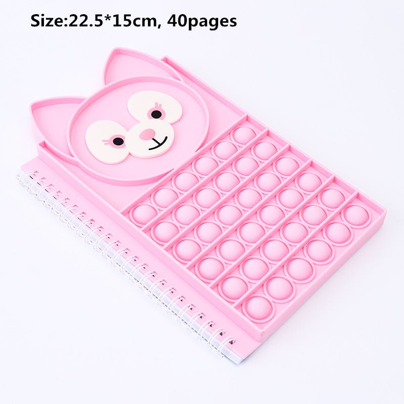 Fox Fidget Notebooks Bubble Pop Toy Popper Note Book - Shipping In Style