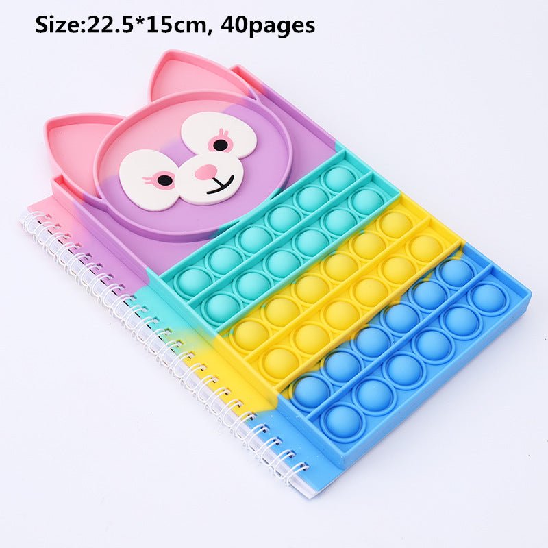 Fox Fidget Notebooks Bubble Pop Toy Popper Note Book - Shipping In Style