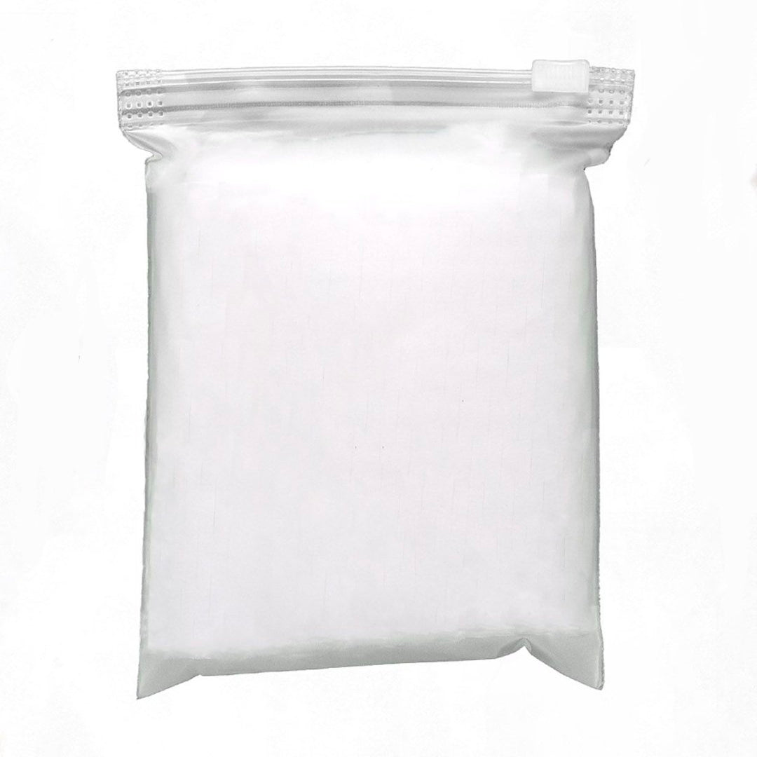 Frosted 10x13 zip slider reclosable bag, front view