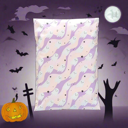 Ghosts Halloween Poly Mailers Size 7.5x10.5 Shipping Bags - Shipping In Style