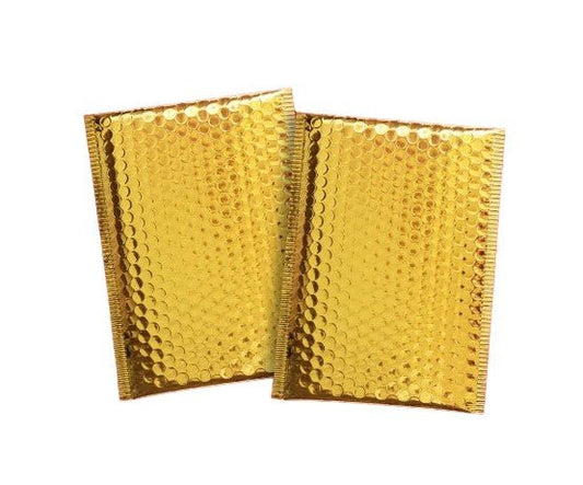 Gold Metallic Bubble Mailers Size 6.5x10 Padded Shipping Bags - Shipping In Style