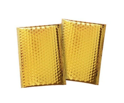 Gold Metallic Bubble Mailers Size 8.5x12 Padded Shipping Bags - Shipping In Style