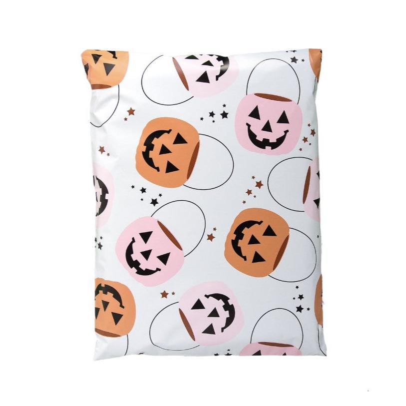 Halloween Pumpkin Poly Mailers Size 10x13 Trick or Treat Shipping Bags - Shipping In Style