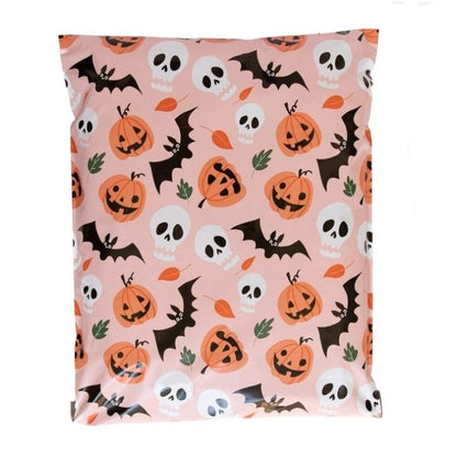 Halloween Pumpkin Poly Mailers Size 14x17 Colorful Shipping Bags - Shipping In Style