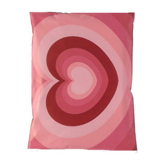 Heart Poly Mailers Size 10x13 Colorful Shipping Bags - Shipping In Style