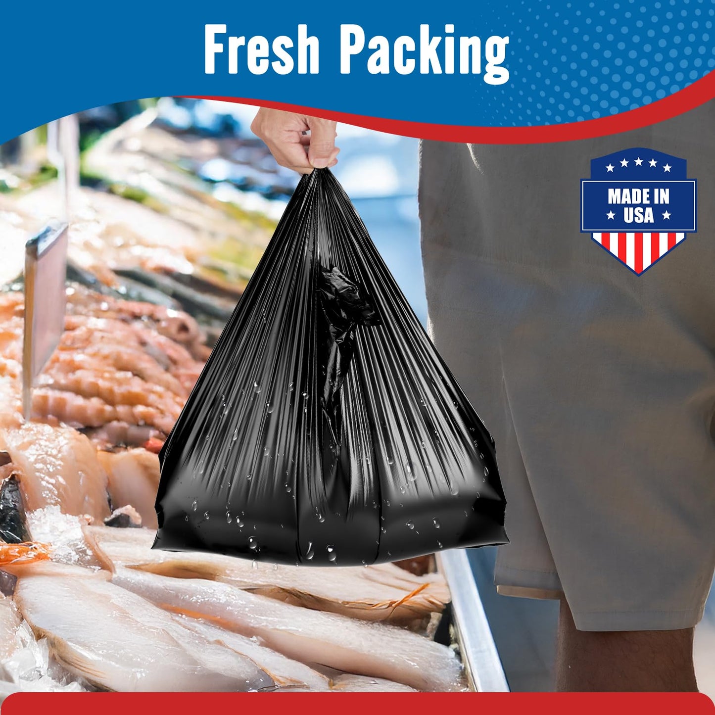11.5x6.5x21“  0.47mil Plastic Bags 1000 Count Wholesale