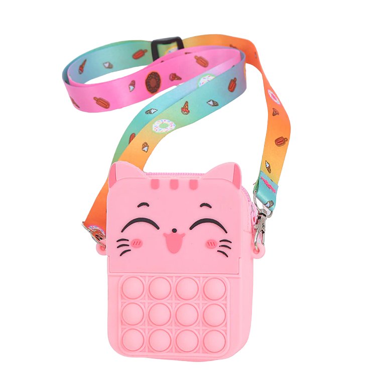 Kitty Cat Bag Bubble Pop Fidget Crossbody Purse - Shipping In Style