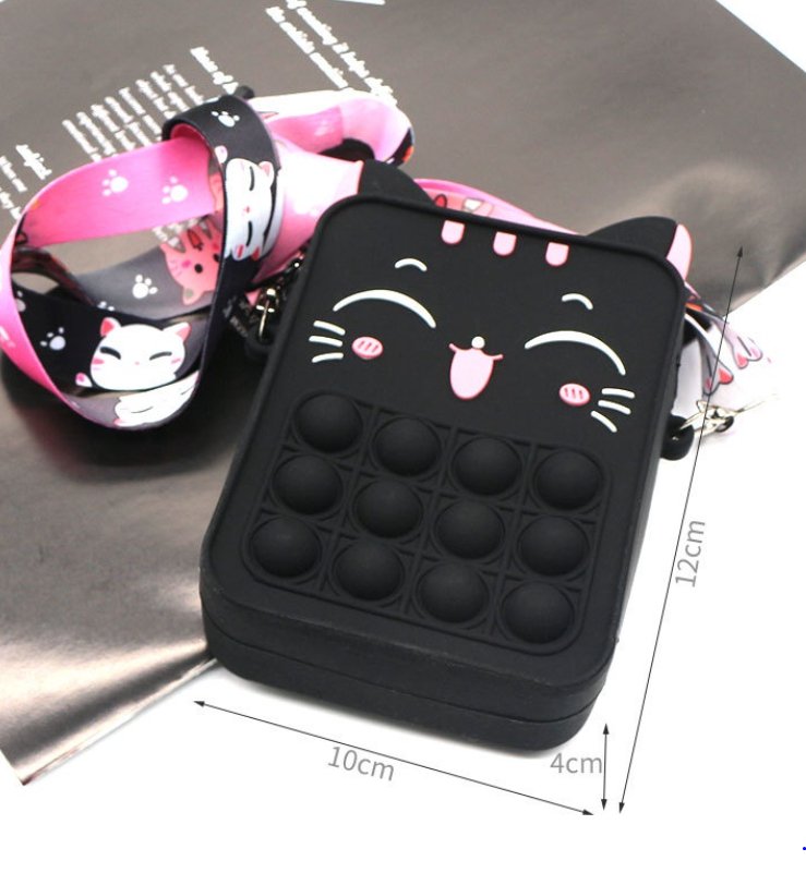 Kitty Cat Bag Bubble Pop Fidget Crossbody Purse - Shipping In Style