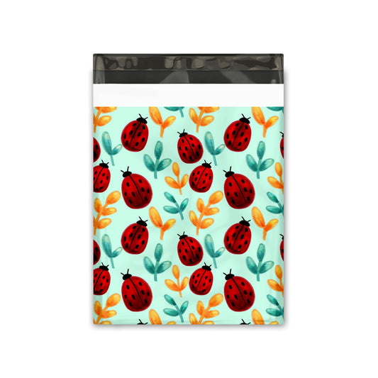 Lady Bug Poly Mailers Size 10x13 Spring Shipping Bags - Shipping In Style