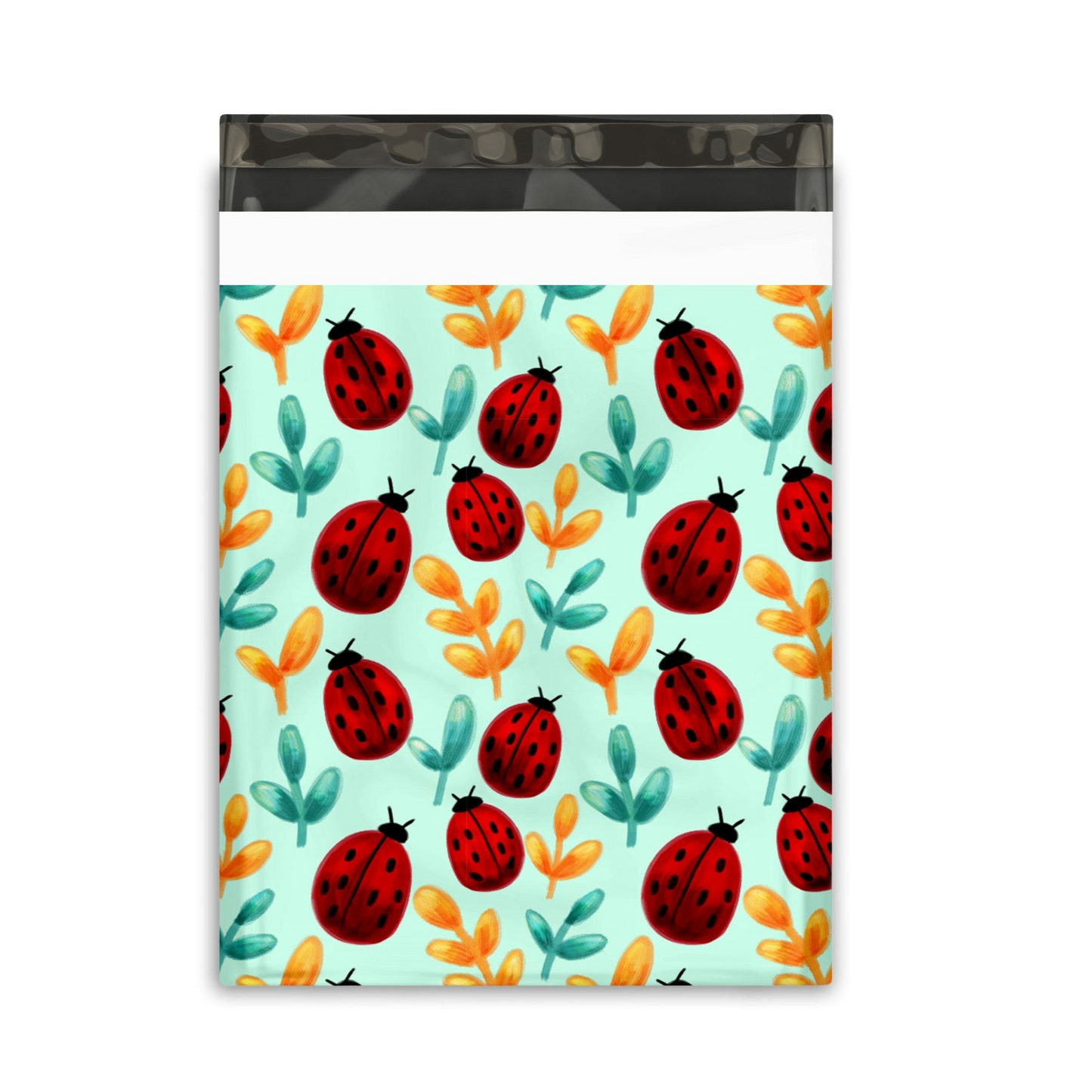 Lady Bug Poly Mailers Size 10x13 Spring Shipping Bags