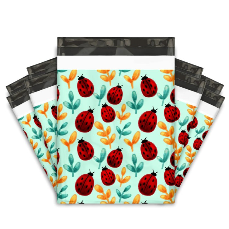 Lady Bug Poly Mailers Size 10x13 Spring Shipping Bags