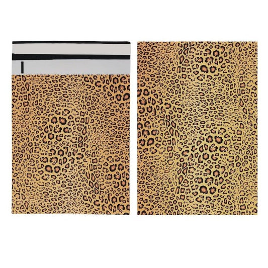 Leopard Print Poly Mailers Size 10x13 Shipping Bags - Shipping In Style