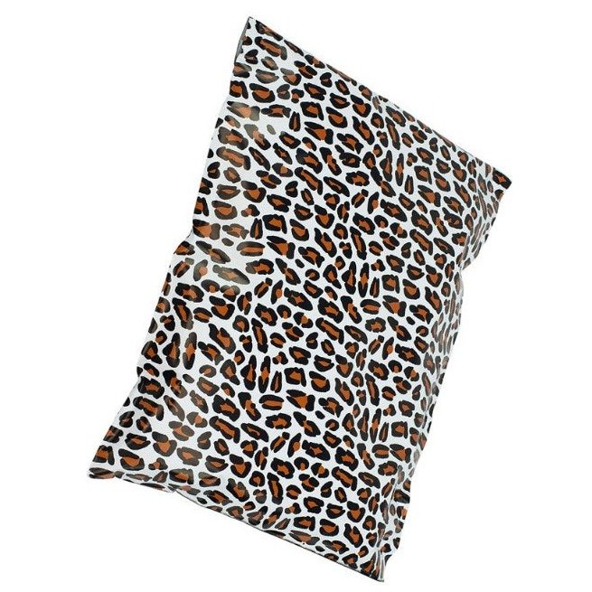Leopard Print Poly Mailers Size 14.5x19 Shipping Bags - Shipping In Style