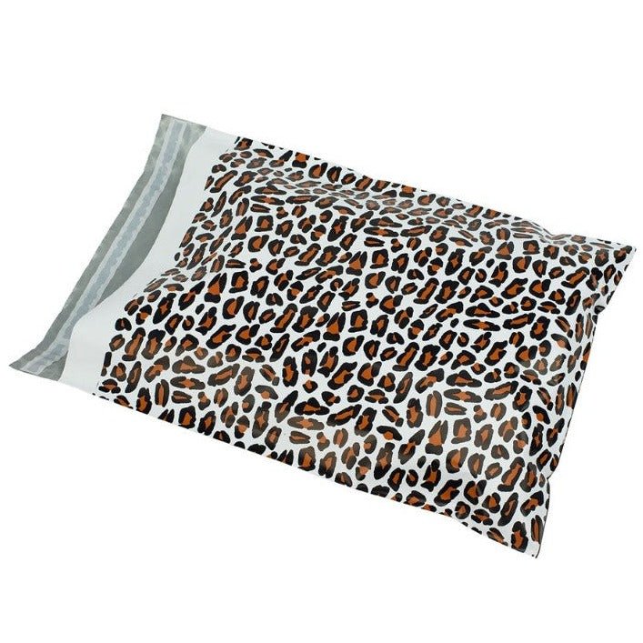 Leopard Print Poly Mailers Size 14.5x19 Shipping Bags - Shipping In Style