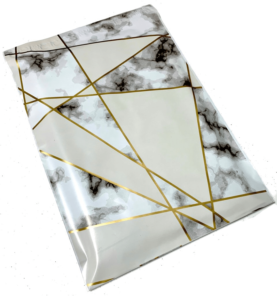 Marble Metallic Poly Mailers Size 10x13 Colorful Shipping Bags - Shipping In Style
