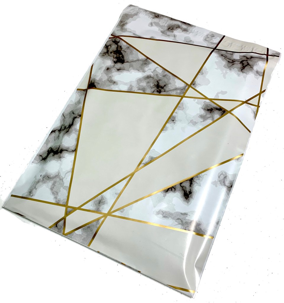 Marble Metallic Poly Mailers Size 10x13 Colorful Shipping Bags - Shipping In Style
