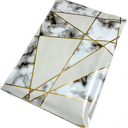 Marble Metallic Poly Mailers Size 10x13 Colorful Shipping Bags - Shipping In Style