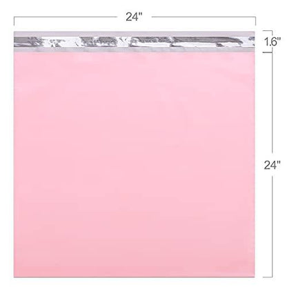 24x24 Poly-Mailer Envelope Shipping Bags | Sakura Pink