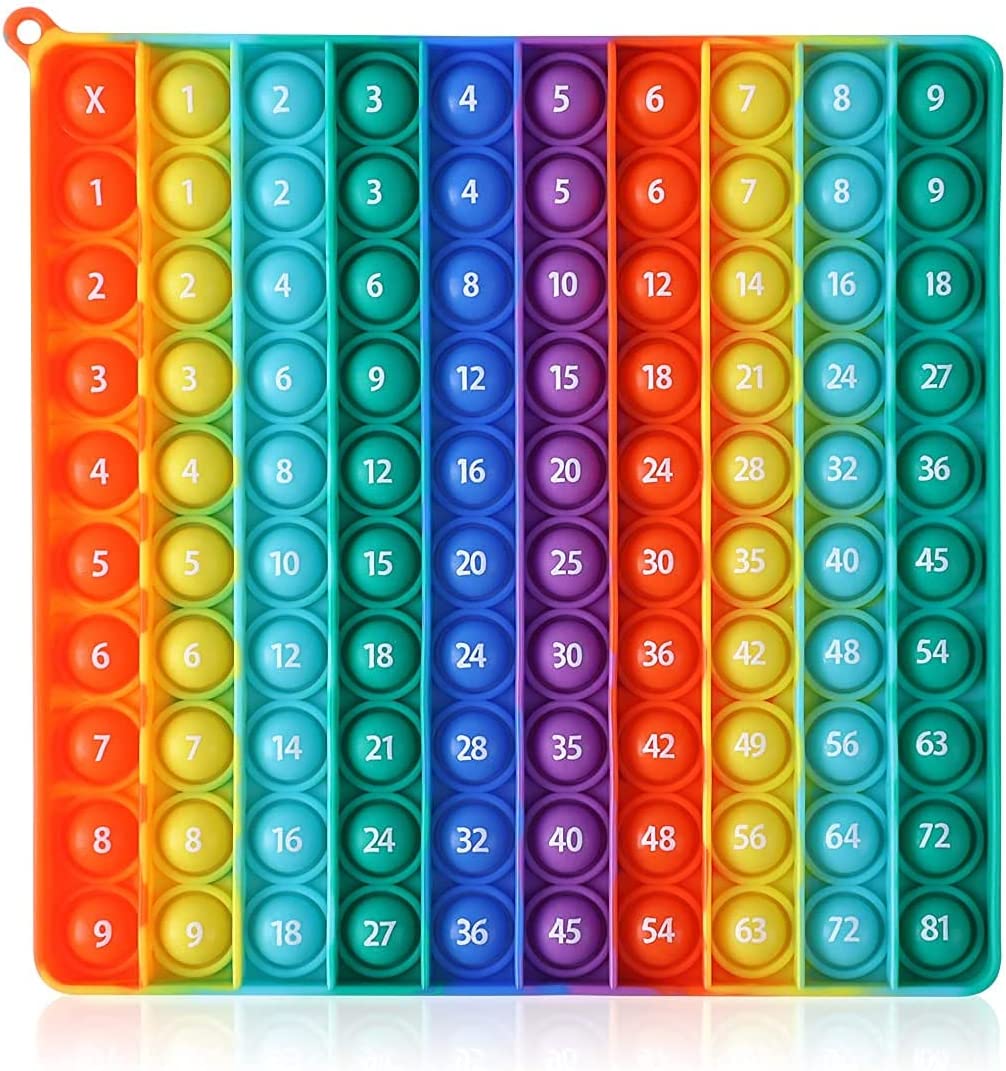 Multiplication Chart Math Toys for Kids Bubble Pop Fidget Game Times Table - Shipping In Style