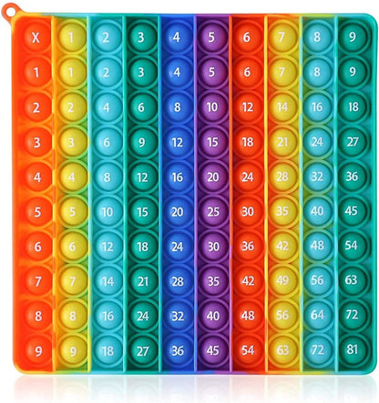 Multiplication Chart Math Toys for Kids Bubble Pop Fidget Game Times Table - Shipping In Style