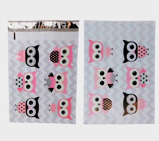 Owl Poly Mailers Size 10x13 Colorful Shipping Bags - Shipping In Style