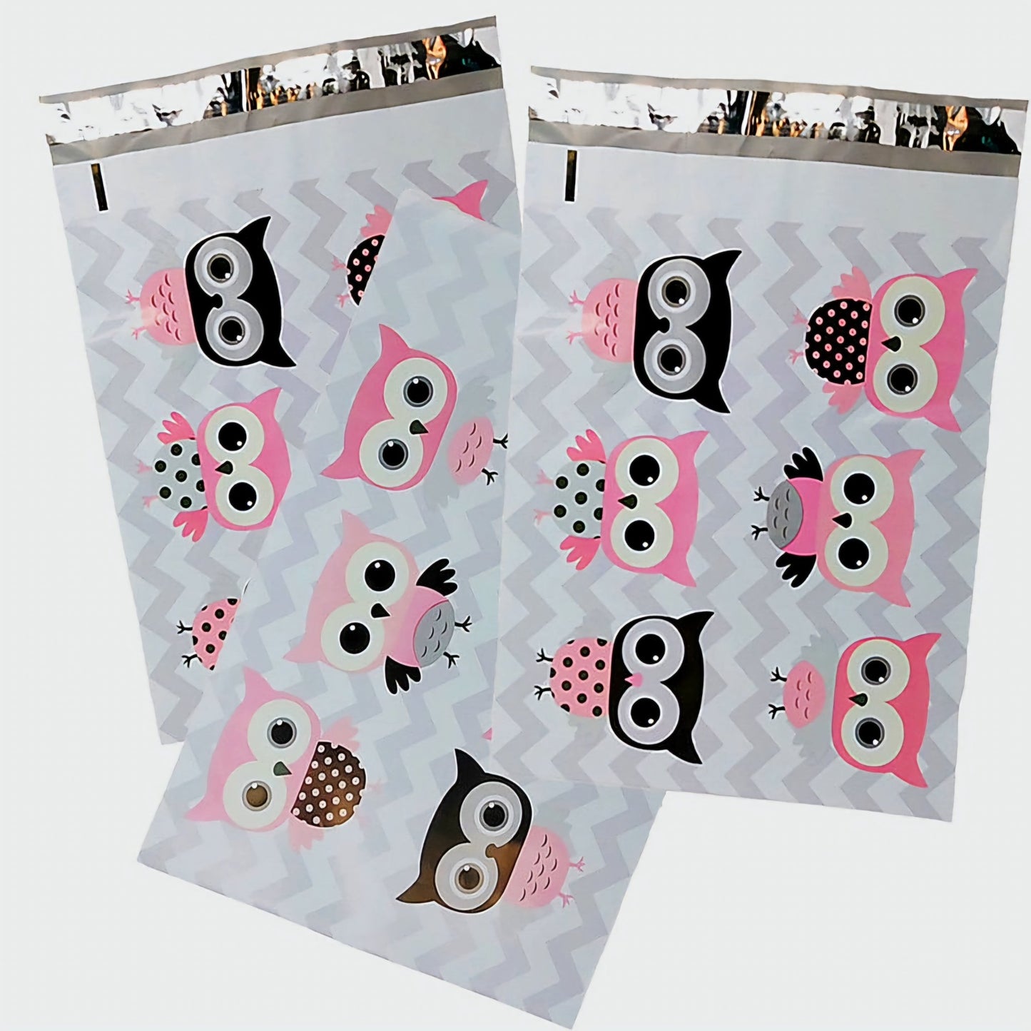 Owl Poly Mailers Size 10x13 Colorful Shipping Bags - Shipping In Style