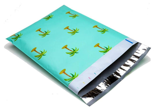 Palm Trees Poly Mailers Size 10x13 Colorful Shipping Bags - Shipping In Style