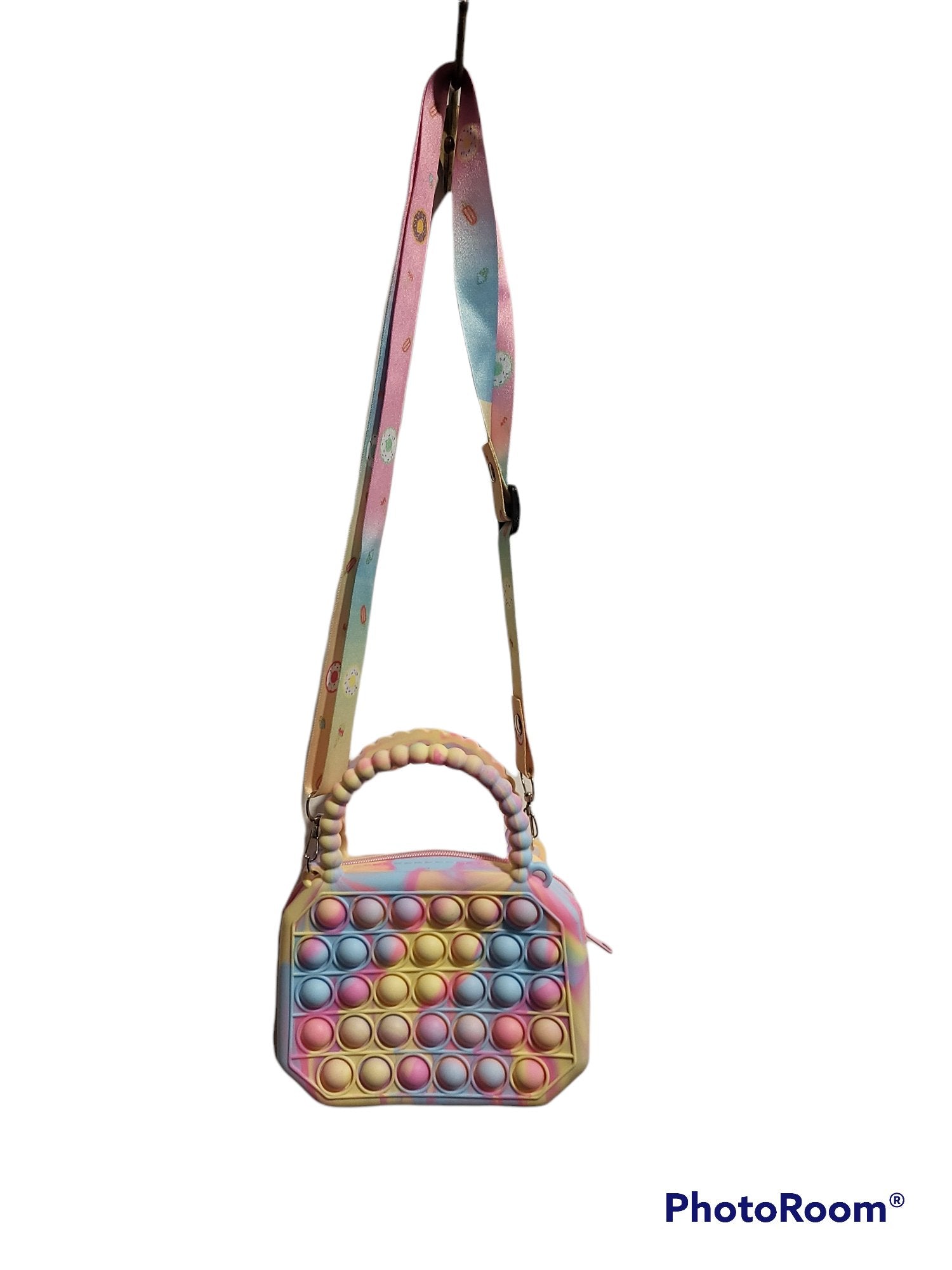 Pastel Tie Dye Fidget Bubble Pop Crossbody Hand Bag Popper Purse - Shipping In Style