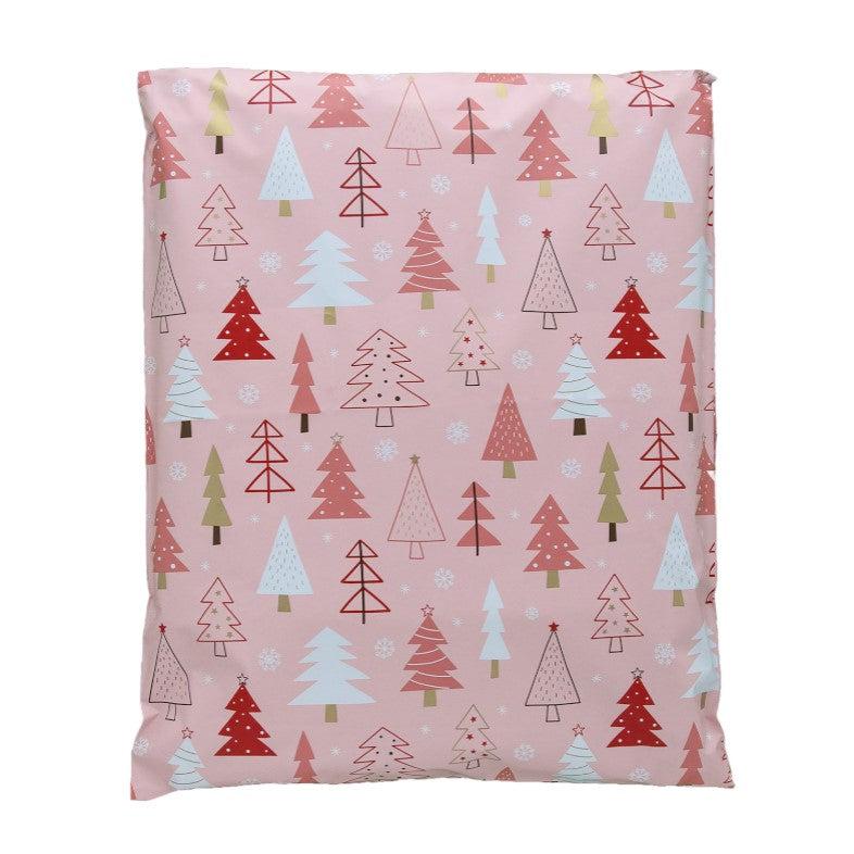 Pink Christmas Tree Poly Mailers Size 14x17 Shipping Bags - Shipping In Style