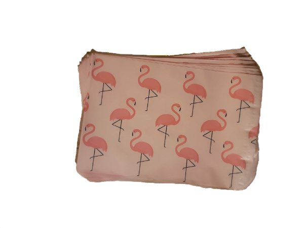 Pink Flamingo Poly Mailers Size 10x13 Colorful Shipping Bags - Shipping In Style