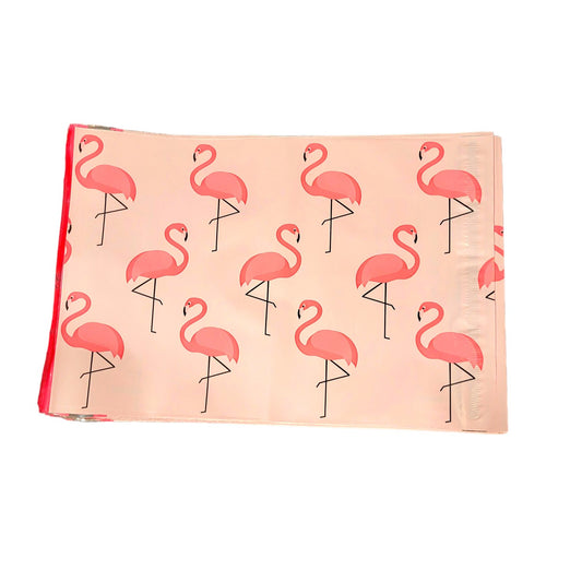 Pink Flamingo Poly Mailers Size 10x13 Colorful Shipping Bags - Shipping In Style