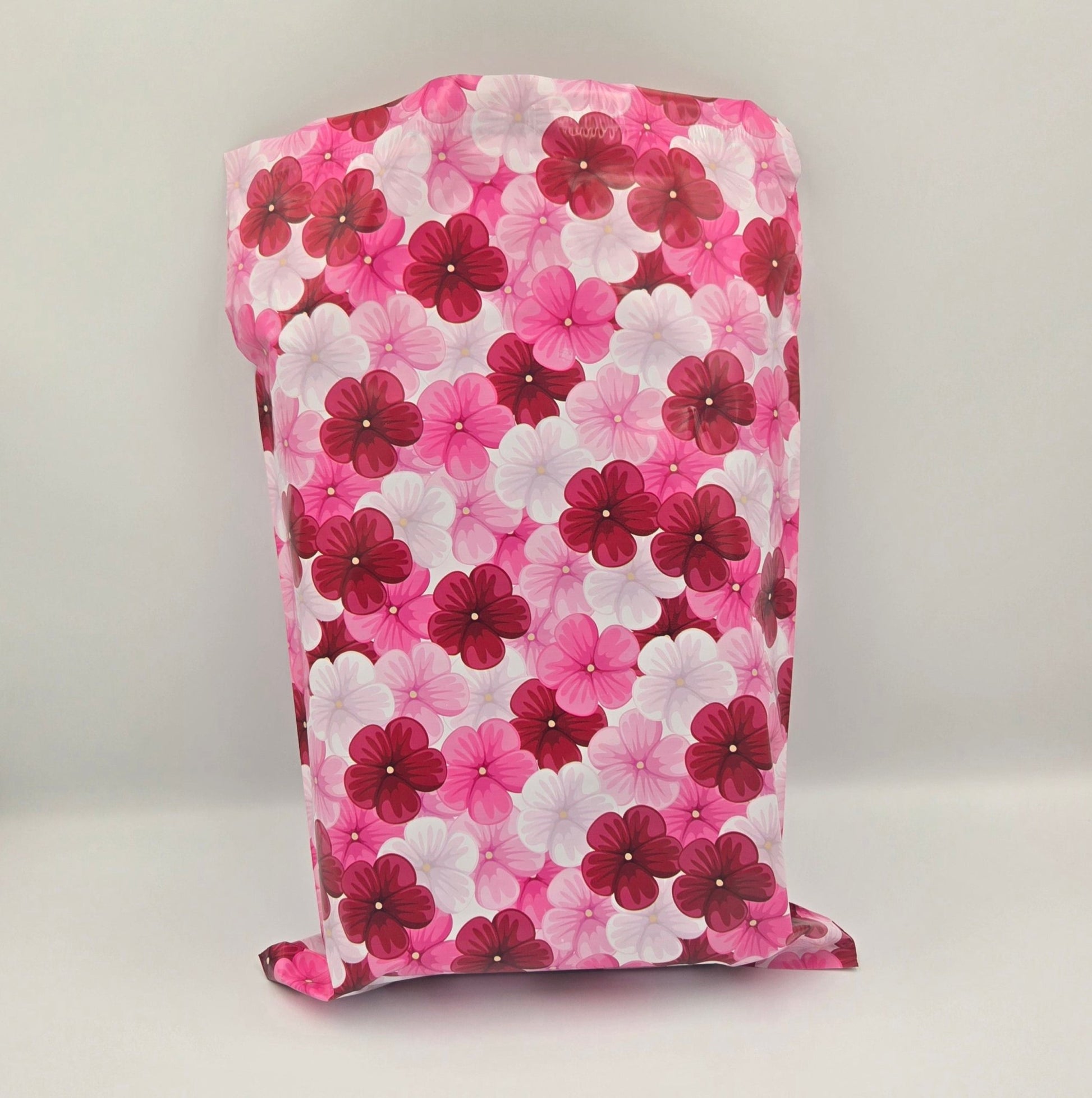 Pink Hibiscus Flower Poly Mailers Size 10x13 Colorful Shipping Bags - Shipping In Style