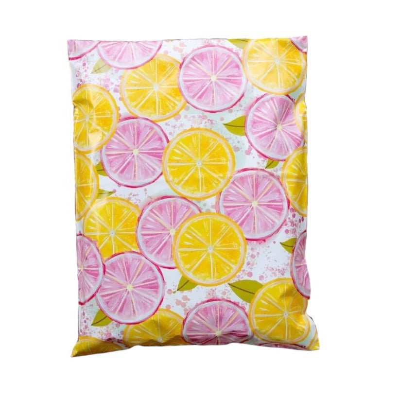 Pink Lemonade Poly Mailers Size 10x13 Shipping Bags - Shipping In Style