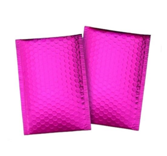 Pink Metallic Bubble Mailers Size 8.5x12 Padded Shipping Bags - Shipping In Style