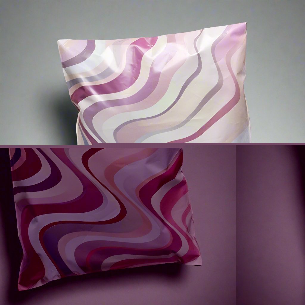 Pink Purple Abstract Poly Mailers Size 10x13 Shipping Bags - Shipping In Style