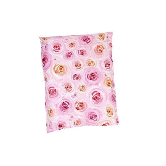 Pink Rose Poly Mailers Size 9x12 Shipping Bags - Shipping In Style