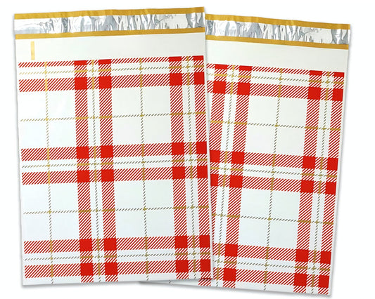 Plaid Poly Mailers Size 6x9 Shipping Bags - Shipping In Style