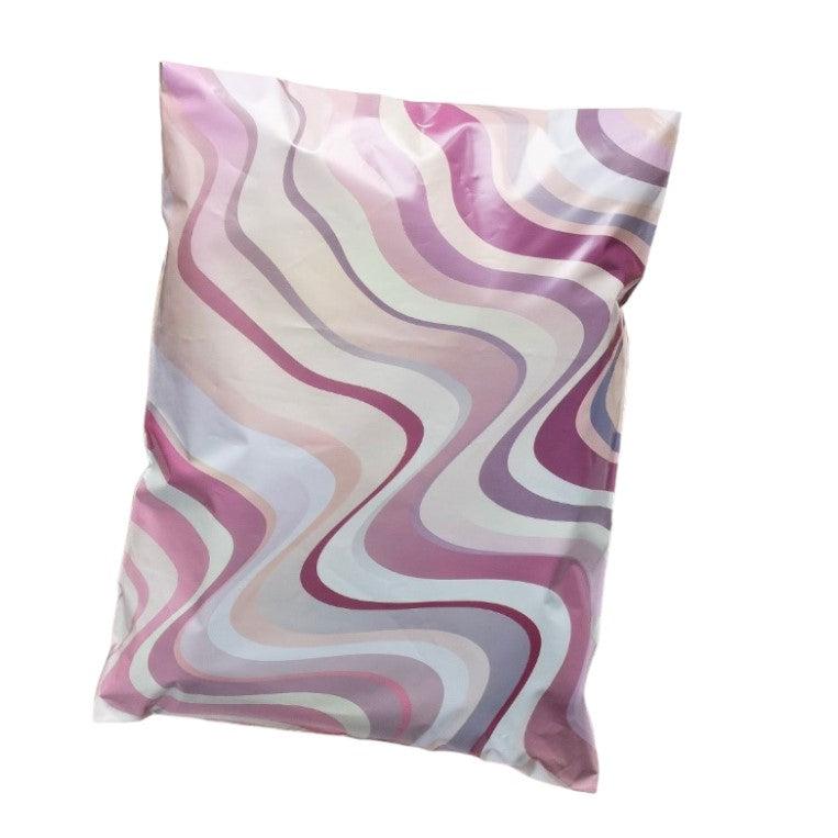 Purple Pink Abstract Poly Mailers Size 14x17 Colorful Shipping Bags - Shipping In Style