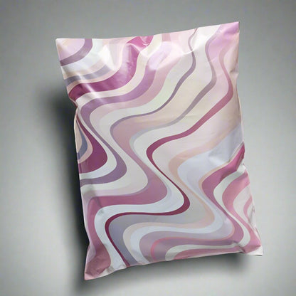 Purple Pink Abstract Poly Mailers Size 14x17 Colorful Shipping Bags - Shipping In Style