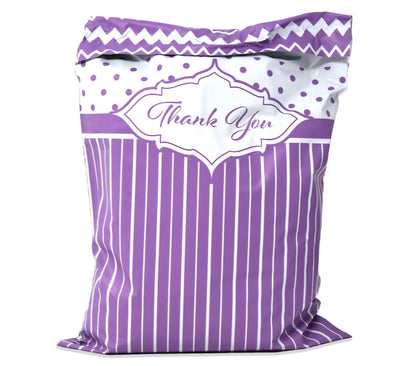 Purple Thank You Poly Mailers Size 10x13 Shipping Bags - Shipping In Style