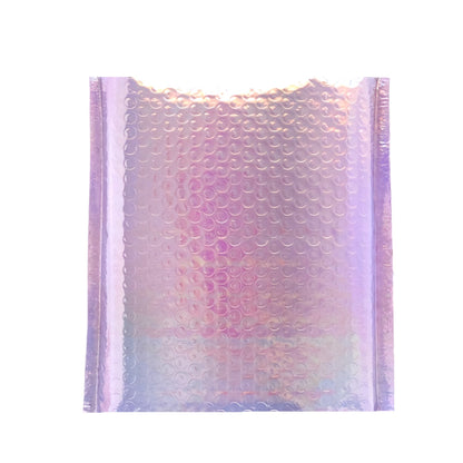 Purple Tint Silver Metallic Holographic Bubble Mailers Size 10.5x16 Shipping Bags - Shipping In Style