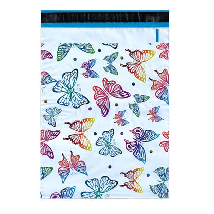 Rainbow Butterflies Poly Mailers Size 10x13 Butterfly Shipping Bags - Shipping In Style