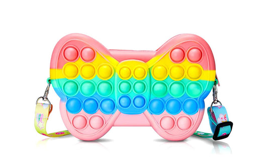 Rainbow Butterfly Bubble Pop Fidget Purse - Shipping In Style