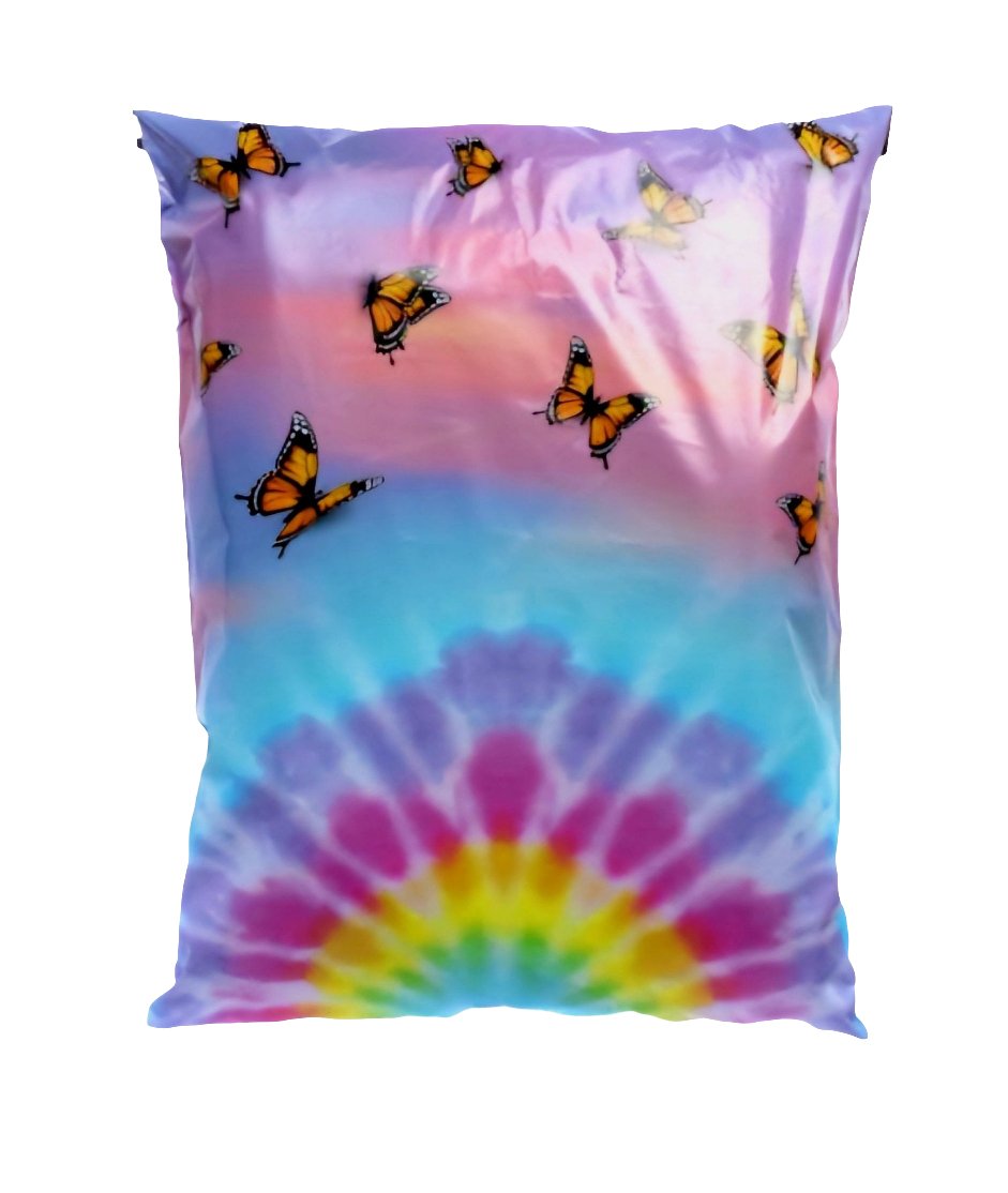 Rainbow Butterfly Poly Mailers Size 14x17 Colorful Shipping Bags - Shipping In Style