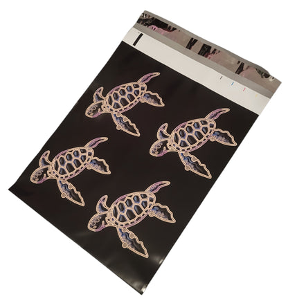 Rainbow Turtle Poly Mailers Size 10x13 Colorful Shipping Bags - Shipping In Style
