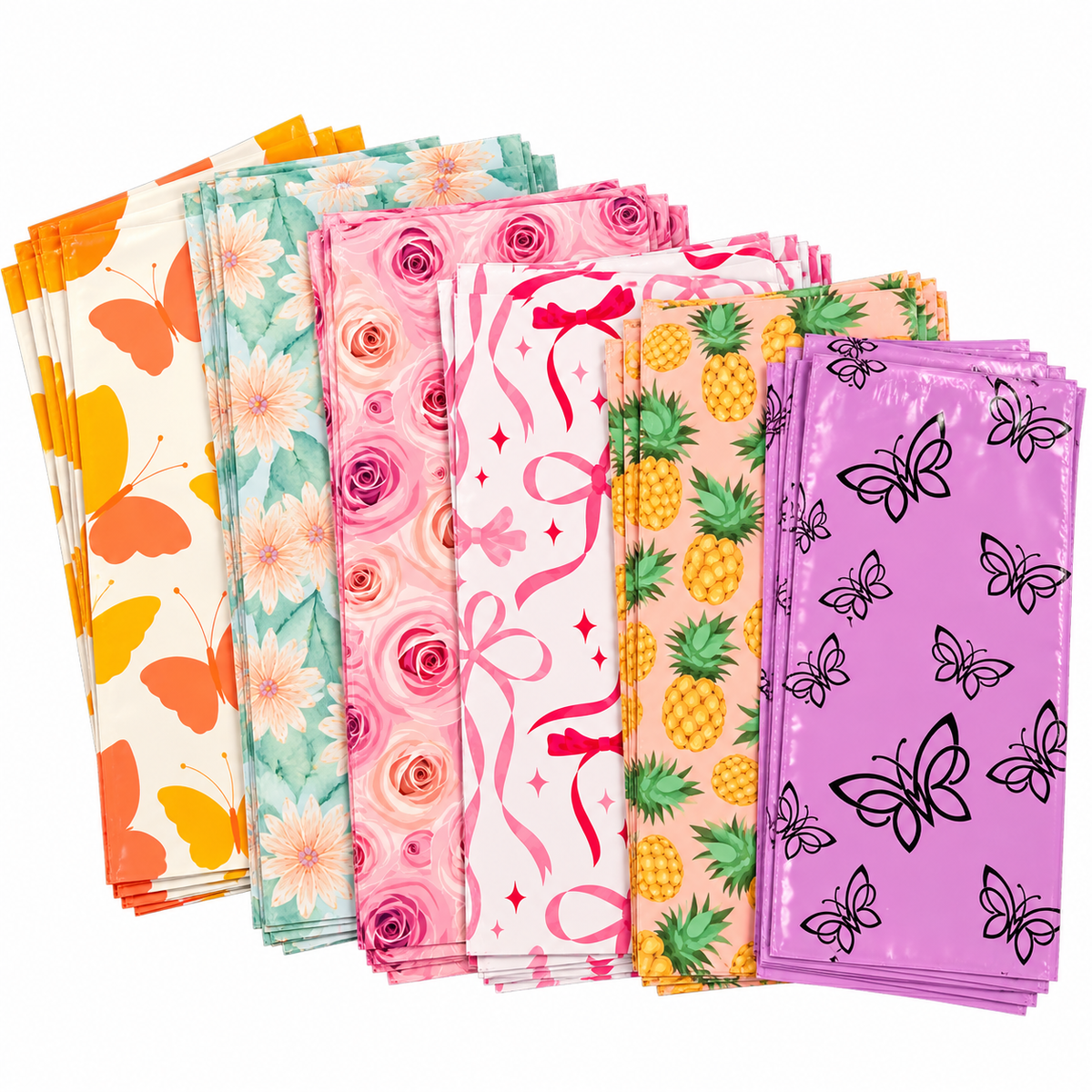 Spring Bundle Poly Mailers 30 Piece Variety of 4 different Sizes 6x9, 7.5x10.5, 9x12, 10x13 Shipping Bags Supplies