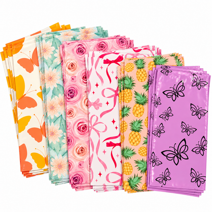Spring Bundle Poly Mailers 30 Piece Variety of 4 different Sizes 6x9, 7.5x10.5, 9x12, 10x13 Shipping Bags Supplies