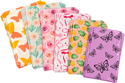 Spring Bundle Poly Mailers 30 Piece Variety of 4 different Sizes 6x9, 7.5x10.5, 9x12, 10x13 Shipping Bags Supplies