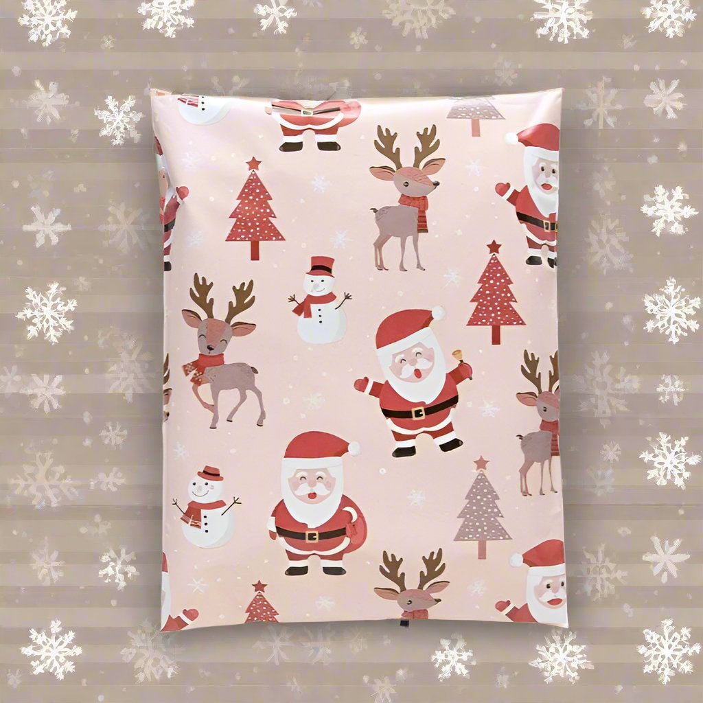 Santa Christmas Poly Mailers Size 14x17 Shipping Bags - Shipping In Style